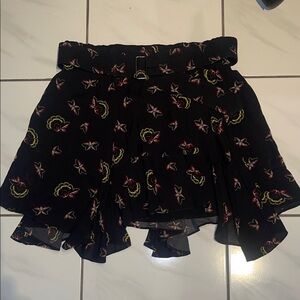 A.L.C. Black Skirt with Floral Accents